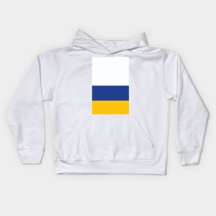 Leeds Tricolour White Blue Yellow Kids Hoodie